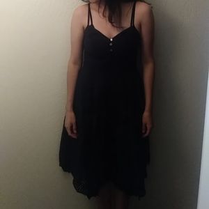 Universal thread black midi 3/4 dress